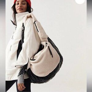Free People Movement Overachiever Sherpa Sling Bag Ivory White
